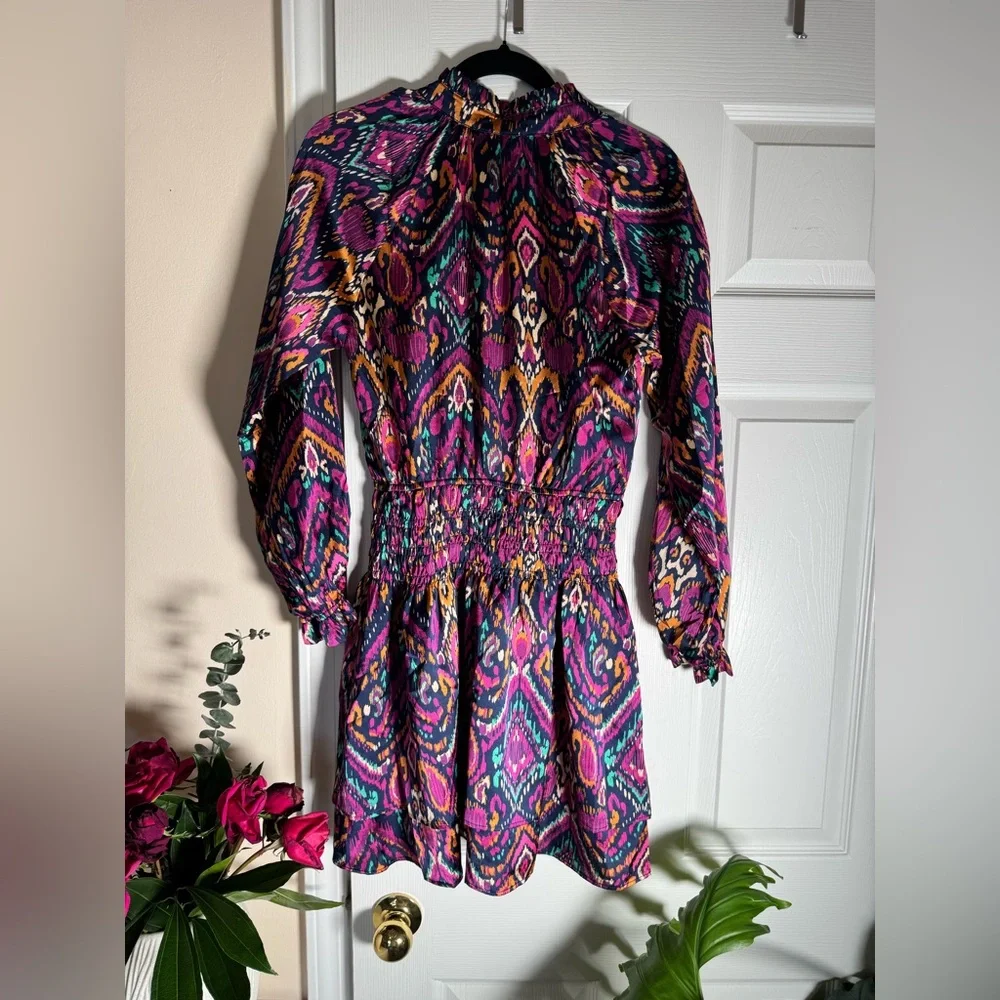 Multicolor Patterned Dress - Picture 4 of 11